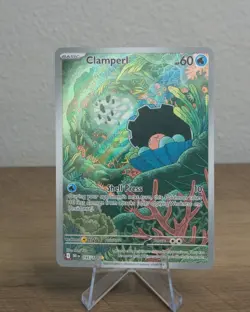 Pokemon Clamperl 195/182 Destined Rivals Illustration Rare Near Mint - Image 1