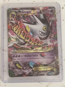 Pokemon TCG M Gengar EX Shiny Holo Foil Rare Black Star Promo Card XY166 - Image 1