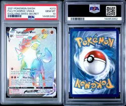 2021 Pokemon SWSH Evolving Skies Secret FA Lycanroc VMAX #213 PSA 10 GEM MT - Image 3