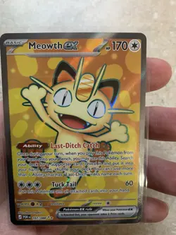 Pokemon Meowth EX 107/088 POR Ultra Rare Holo 170 HP 60 Attack - Image 2