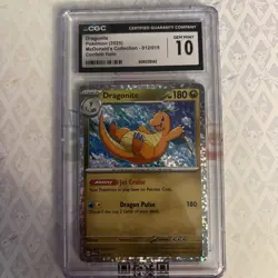 CGC 10 Gem Mint Dragonite 012/015 Confetti Holo Pokemon McDonald’s - Image 1