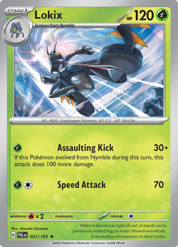Lokix - 021/193 - Non Holo Rare - Pokemon Paldea Evolved - Image 1