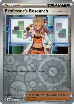 Professor's Research (Sada) - 189/198 - Reverse Holo - Pokemon Scarlet & Violet - Image 1