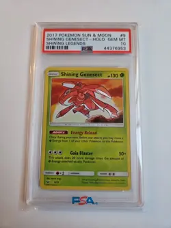 2017 POKEMON SUN & MOON SHINING LEGENDS #9 SHINING GENESECT-HOLO PSA 10 - Image 1