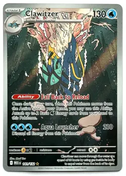 Clawitzer 141/132 - Pokemon TCG - Mega Evolution Illustration Rare Holo - M/NM - Image 1