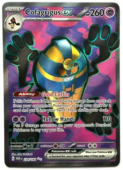 Cofagrigus ex 224/182 - Pokemon TCG - Paradox Rift Ultra Rare Holo - Image 1