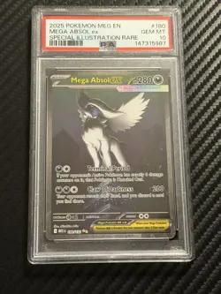 POKEMON MEG EN #180 - MEGA ABSOL EX 180/132 - SPECIAL ILLUSTRATION RARE - PSA 10 - Image 1