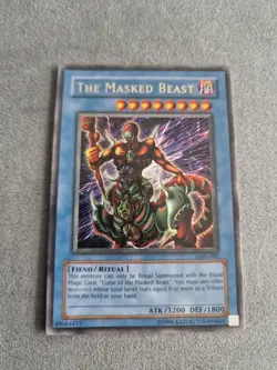 Yu-Gi-Oh TCG Labyrinth Of Nightmare The Masked Beast Ultra Rare LON-001 NM/VLP - Image 1