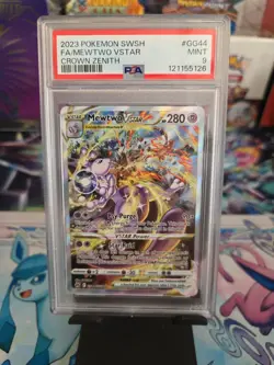 Mewtwo VSTAR Crown Zenith: Galarian Gallery Ultra Rare Card #GG44/GG70 PSA 9 - Image 1