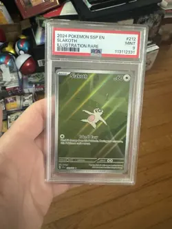 PSA 9 2024 Pokemon Ssp En-Surging Sparks Slakoth #212 Illustration Rare - Image 1