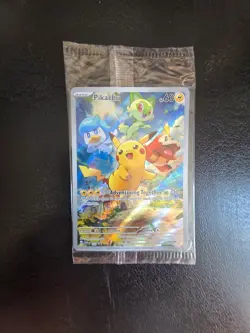 Pikachu SVP027 Black Star Promo Scarlet & Violet Holo Pokemon Card - NM SEALED - Image 1