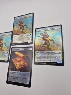 4x FOIL Rabbit Tokens - Double Sided - Flowerfoot Swordmaster / Treasure MTG Lot - Image 5