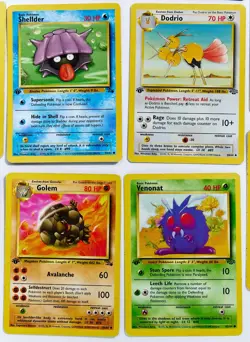 POKEMON * 1st Edition LOT * HEAVY PLAYED REGULAR Black Star 1999 Wizards TCG M61 - Image 4
