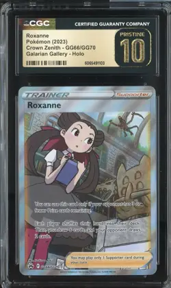 ROXANNE CROWN ZENITH GG66/GG70 POKEMON GALARIAN GALLERY HOLO CGC 10 PRISTINE - Image 1