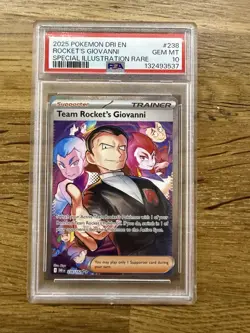 Team Rocket’s Giovanni 238/182 Pokemon SV10 Destined Rivals SIR PSA 10 GEM MINT - Image 1