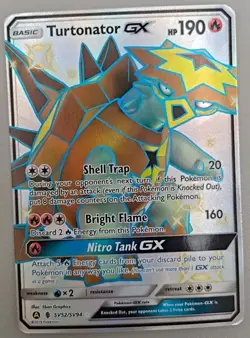 Turtonator GX SV52/SV94 Hidden Fates Shiny Vault Holo Pokemon TCG - MP - Image 1