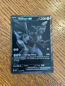 Zekrom Ex 172 Mint Black Bolt White Flare Pokemon Card - Image 1