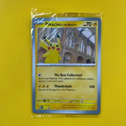 Pikachu at the Museum ~ Pokemon x Natural History Museum ~ Jumbo card ~ Sealed - Image 1