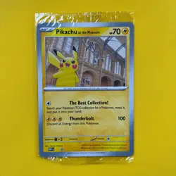 Pikachu at the Museum ~ Pokemon x Natural History Museum ~ Jumbo card ~ Sealed - Image 3