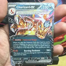 Pokemon Card Charizard ex 161 Scarlet & Violet Promo Holo EX 330 HP - Image 3