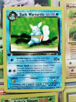 Vintage Pokemon Card Dark Wartortle 1st Edition 46/82 Uncommon Team Rocket - Image 1