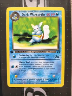 Pokemon TCG Dark Wartortle 46/82 1st Edition Team Rocket WOTC Pokemon Card - LP - Image 1