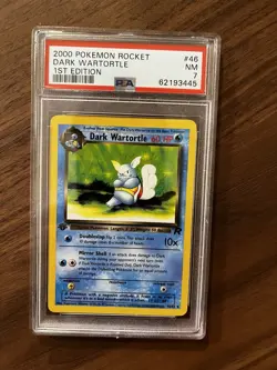 2000 Pokemon Team Rocket Dark Wartortle 1st Edition PSA 7 #46 – WOTC Graded Card - Image 1