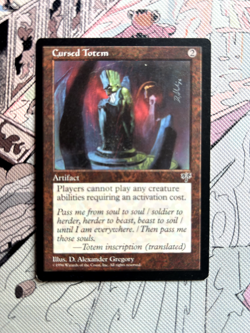 Cursed Totem | Excellent | Mirage Rare | 1996 Magic the Gathering Card - Image 2