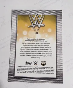 Topps Chrome WWE 2026 Logofractor Lita Autographed Card - Image 2