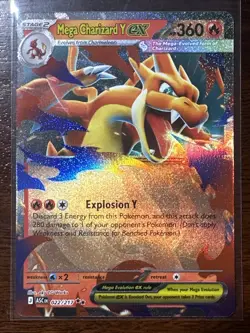 Mega Charizard Y ex 022/217 NM Holo Double Rare Ascended Heroes Pokemon Card TCG - Image 1