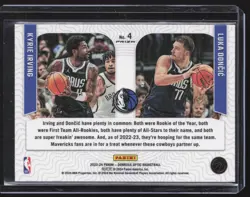 2023-24 Donruss Optic #4 Optical Illusions Green Shock Kyrie Irving Luka Doncic - Image 2