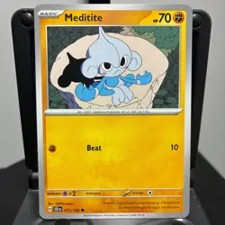 Meditite - 077/142 - Pokemon Stellar Crown 2024 - Common Card NM - Image 1