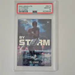 Panini 2023 Absolute Football By Storm C.J. Stroud Rookie Insert BST-2 PSA 10 - Image 1