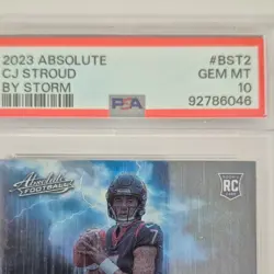 Panini 2023 Absolute Football By Storm C.J. Stroud Rookie Insert BST-2 PSA 10 - Image 5