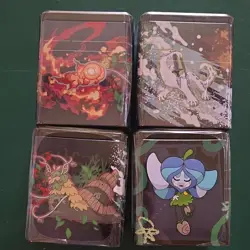 Pokemon Trading Card Game Tin Set of 4 Magikarp Leafeon Milotic Floette - Image 2