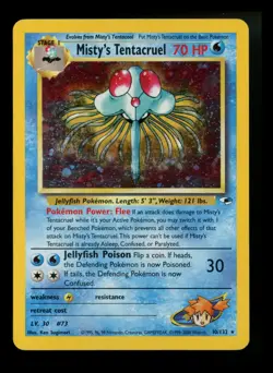 HOLOBLEED Misty's Tentacruel 10/132 Gym Heroes 2000 Holo Rare WOTC Pokemon Card - Image 1