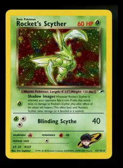 #2 Rocket's Scyther 13/132 Gym Heroes 2000 Holo Rare WOTC Pokemon Card TCG - Image 1