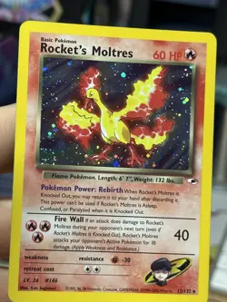 #3 Rocket's Moltres 12/132 Gym Heroes 2000 Holo Rare WOTC Pokemon Card - Image 4