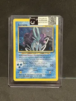2000 Suicune Neo Revelation Unlimited 14/64 Holo Rare Swirl Pokemon Card - Image 1
