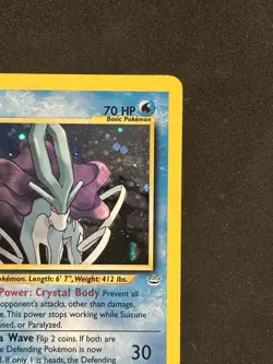 2000 Suicune Neo Revelation Unlimited 14/64 Holo Rare Swirl Pokemon Card - Image 4