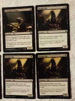 Magic The Gathering Rat Black Set 10 Card Lot MTG Collect Thornplate Intimidator - Image 2