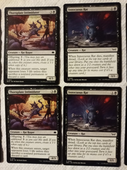 Magic The Gathering Rat Black Set 10 Card Lot MTG Collect Thornplate Intimidator - Image 4