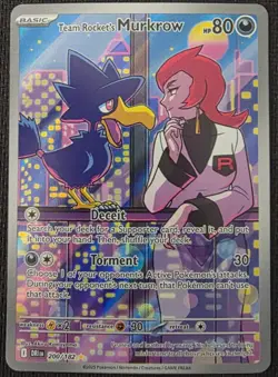 Team Rocket's Murkrow #200 Pokemon Destined Rivals - Image 1