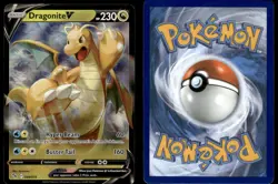 DRAGONITE V 049/078 HOLO V RARE POKEMON GO POKEMON LP - Image 1