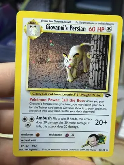 #4 Giovanni's Persian 8/132 Gym Challenge 2000 Holo Rare WOTC Pokemon - Image 4