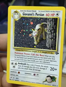 #4 Giovanni's Persian 8/132 Gym Challenge 2000 Holo Rare WOTC Pokemon - Image 5