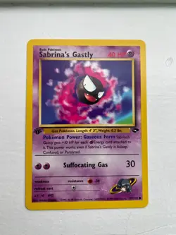 1st Edition Sabrina's Gastly 97/132 Pokemon Gym Challenge NM - Image 1