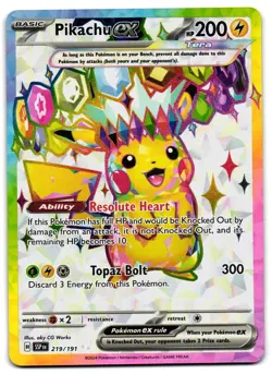 Pikachu ex 219/191 - 🌊 Surging Sparks Ultra Rare Pokemon TCG 🖤 - NM - Image 1