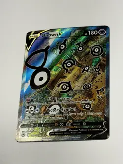 Unown V 2022 Pokemon 177/195 Silver Tempest Full Art Ultra Rare Holo - Image 2