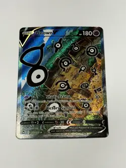 Unown V 2022 Pokemon 177/195 Silver Tempest Full Art Ultra Rare Holo - Image 3